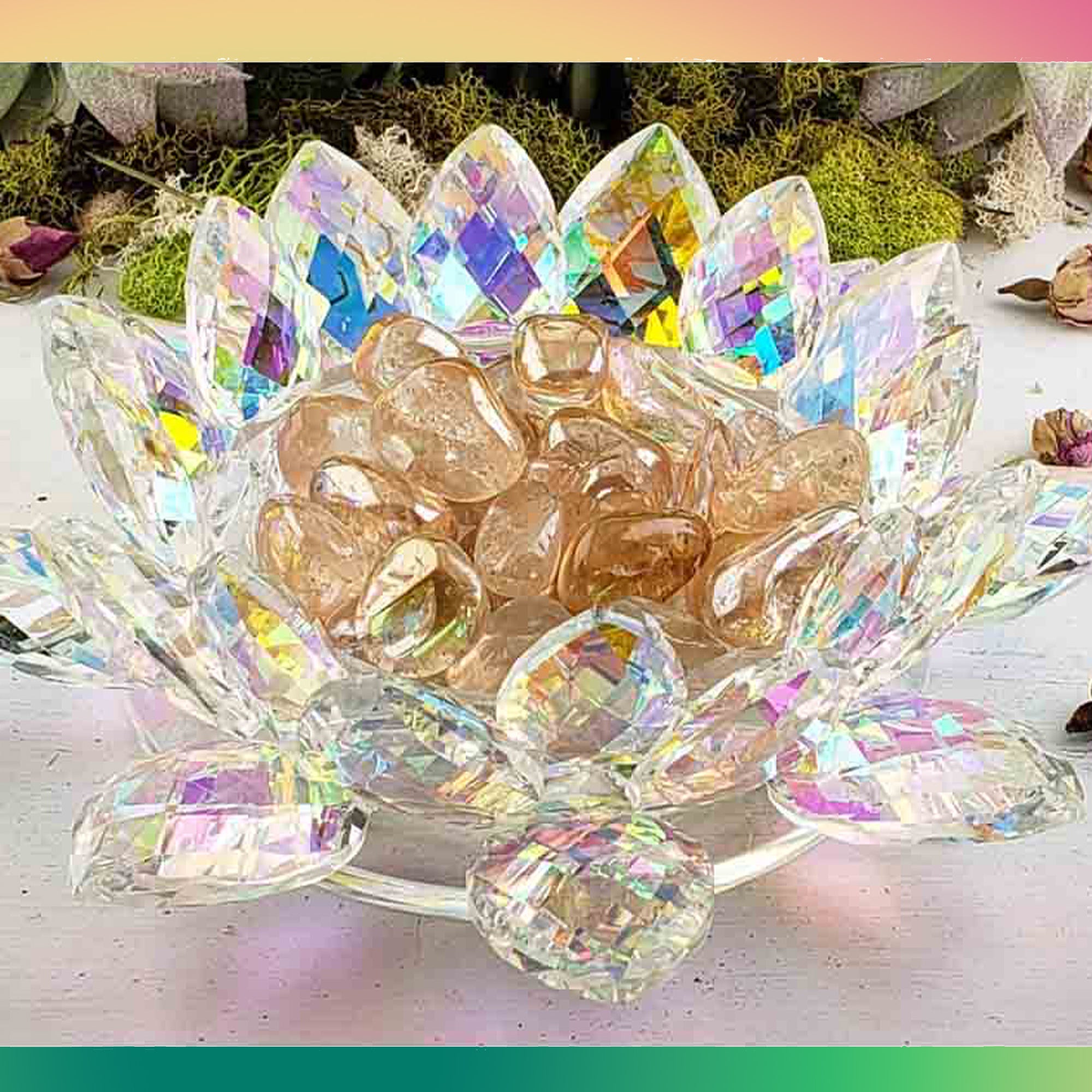 Light Golden Aura Quartz Crystal Gemstone Freeform Tumbled Stone - Stone for Wealth