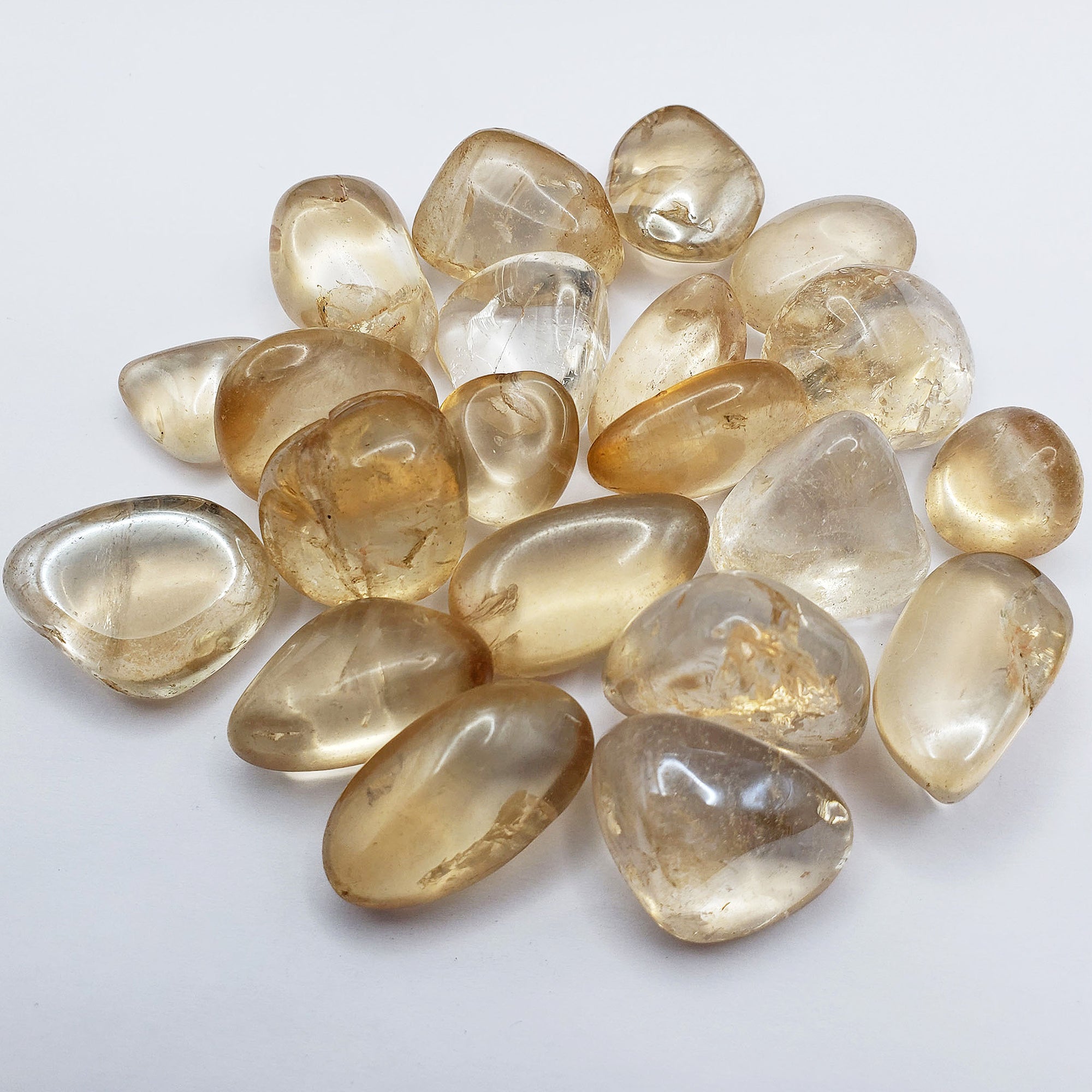Light Golden Aura Quartz Crystal Gemstone Freeform Tumbled Stone - Gold Angel Aura Quartz
