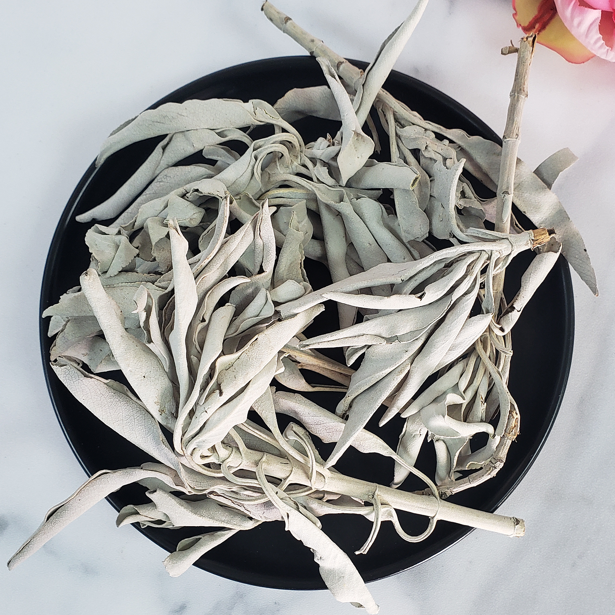 Loose White Sage Leaves &amp; Stems Natural Dried Herb for Smudging | 3 Grams