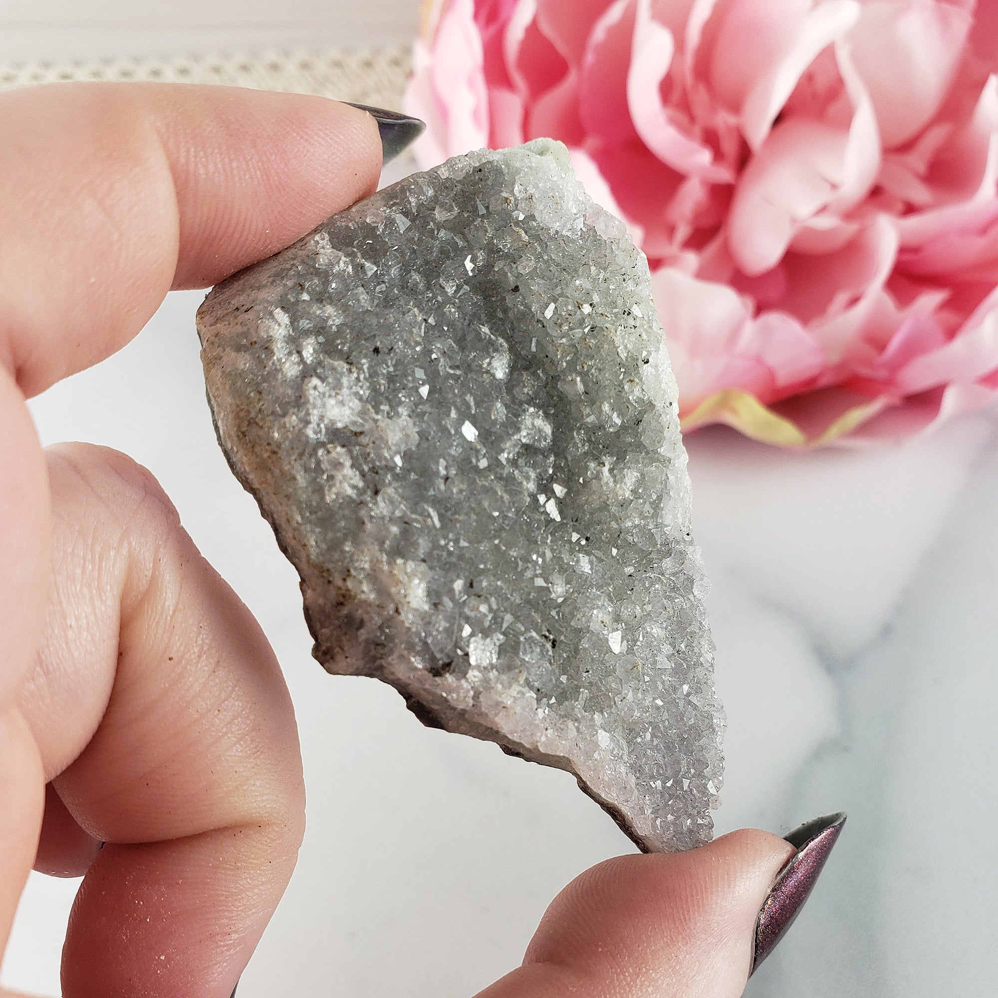 Unique Druzy Quartz Crystal Cluster Natural Gemstone Formation | Lui