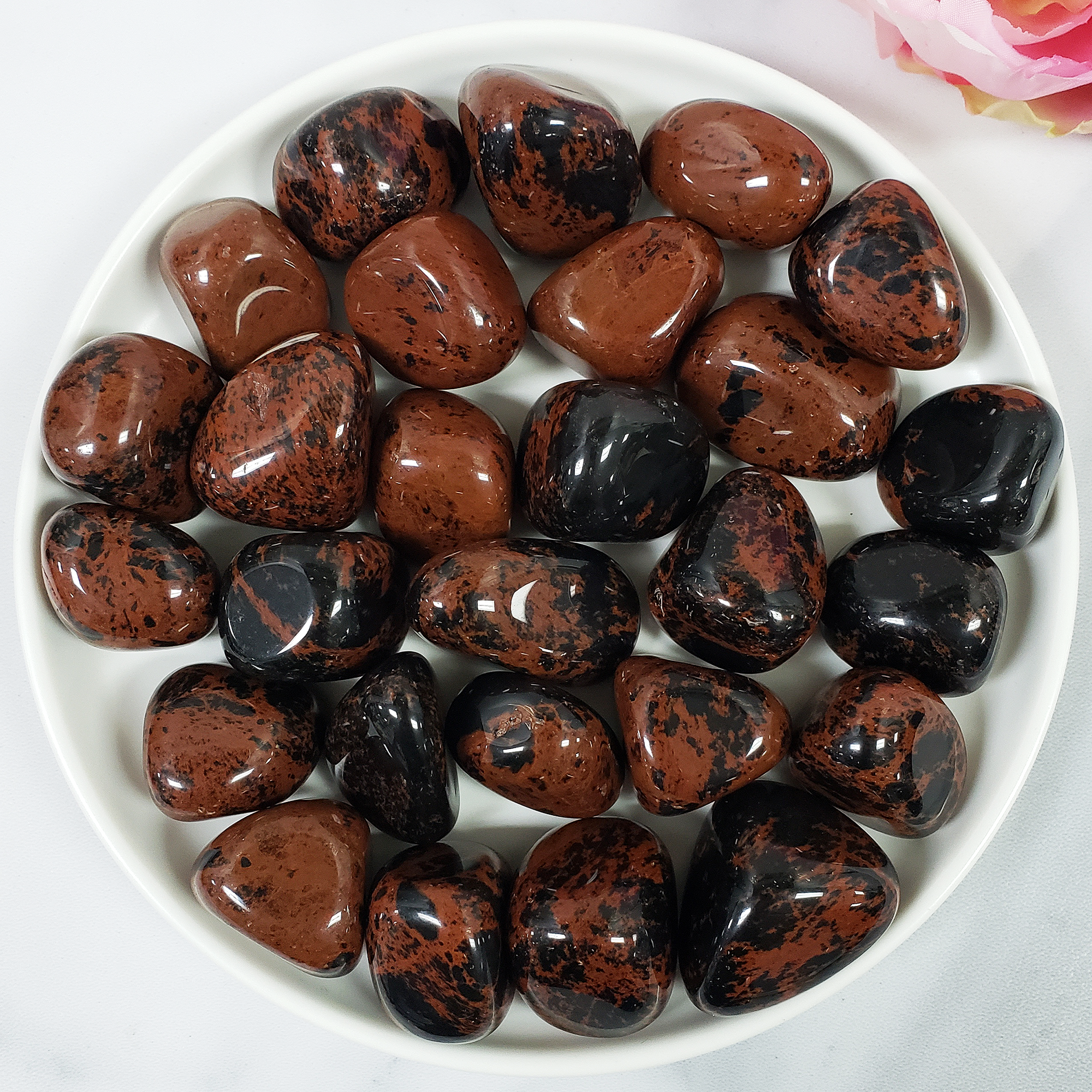 Mahogany Obsidian Crystal Natural Gemstone Tumbled Stone | One Stone - 1