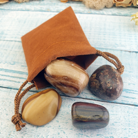Manifestation of Goals - Set of Four Tumbled Stones with Pouch