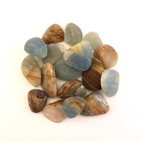 Marble Blue Onyx Blue Chalcedony Natural Tumbled Stones - 3 Stones