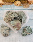 Raw Fuchsite Muscovite Mica Natural Rough Gemstone - Medium One Stone - Selenite Bowl 2
