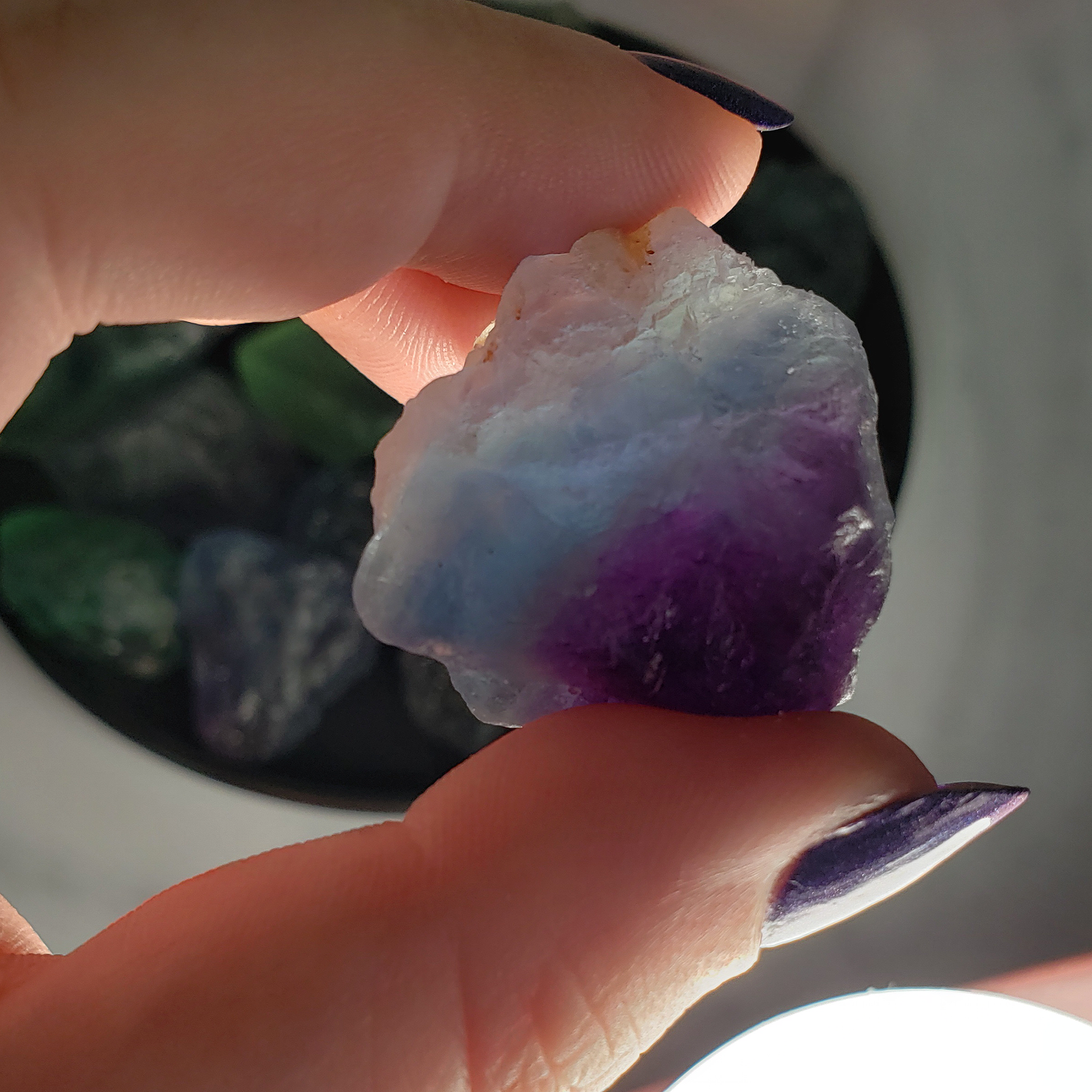 Raw Fluorite Crystal Natural Rough Gemstone Chunk | MEDIUM - Bright Light 5