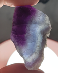 Raw Fluorite Crystal Natural Rough Gemstone Chunk | MEDIUM - Close Up with Bright Light
