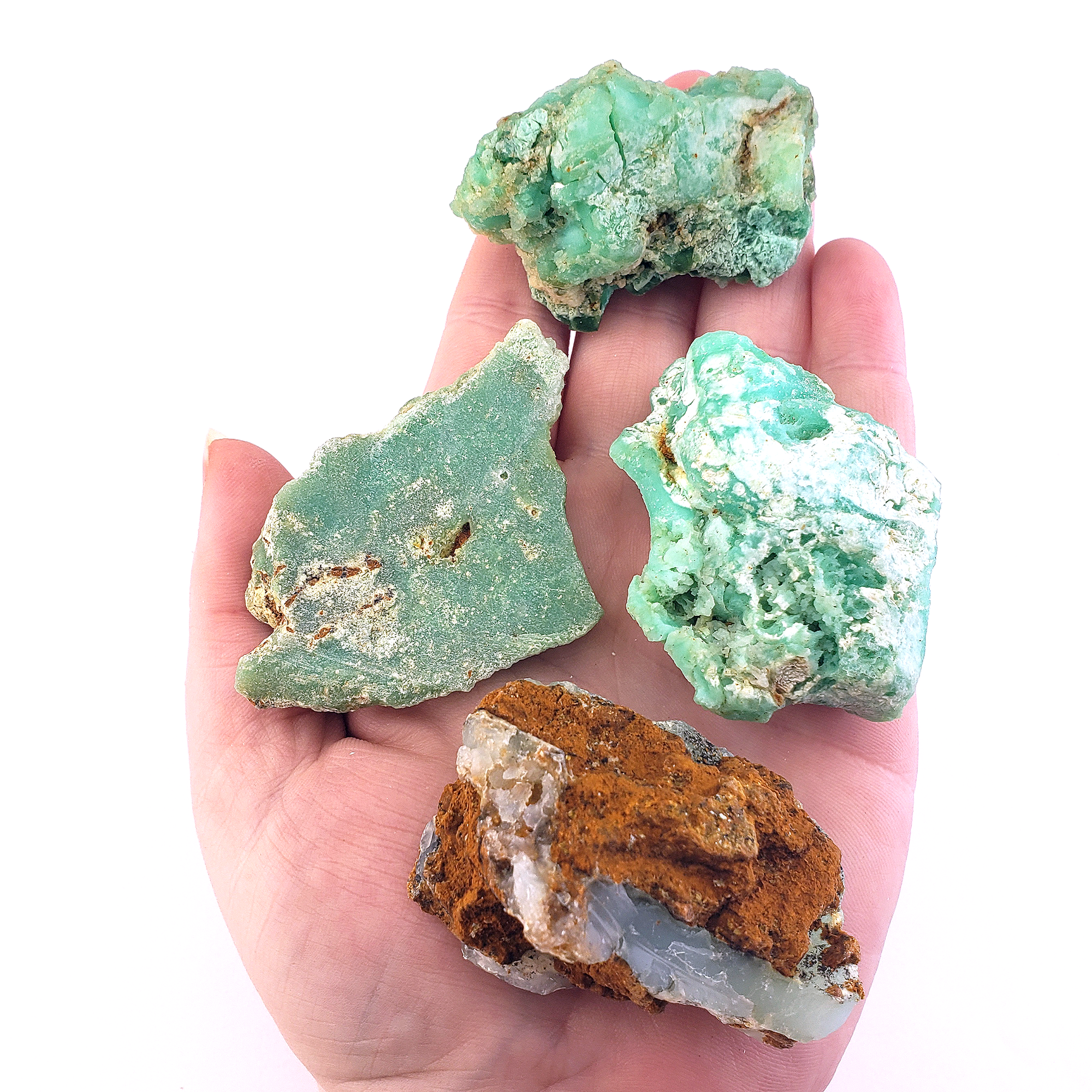 Chrysoprase Natural Raw Crystal Rough Gemstone - High Quality Medium - In Hand