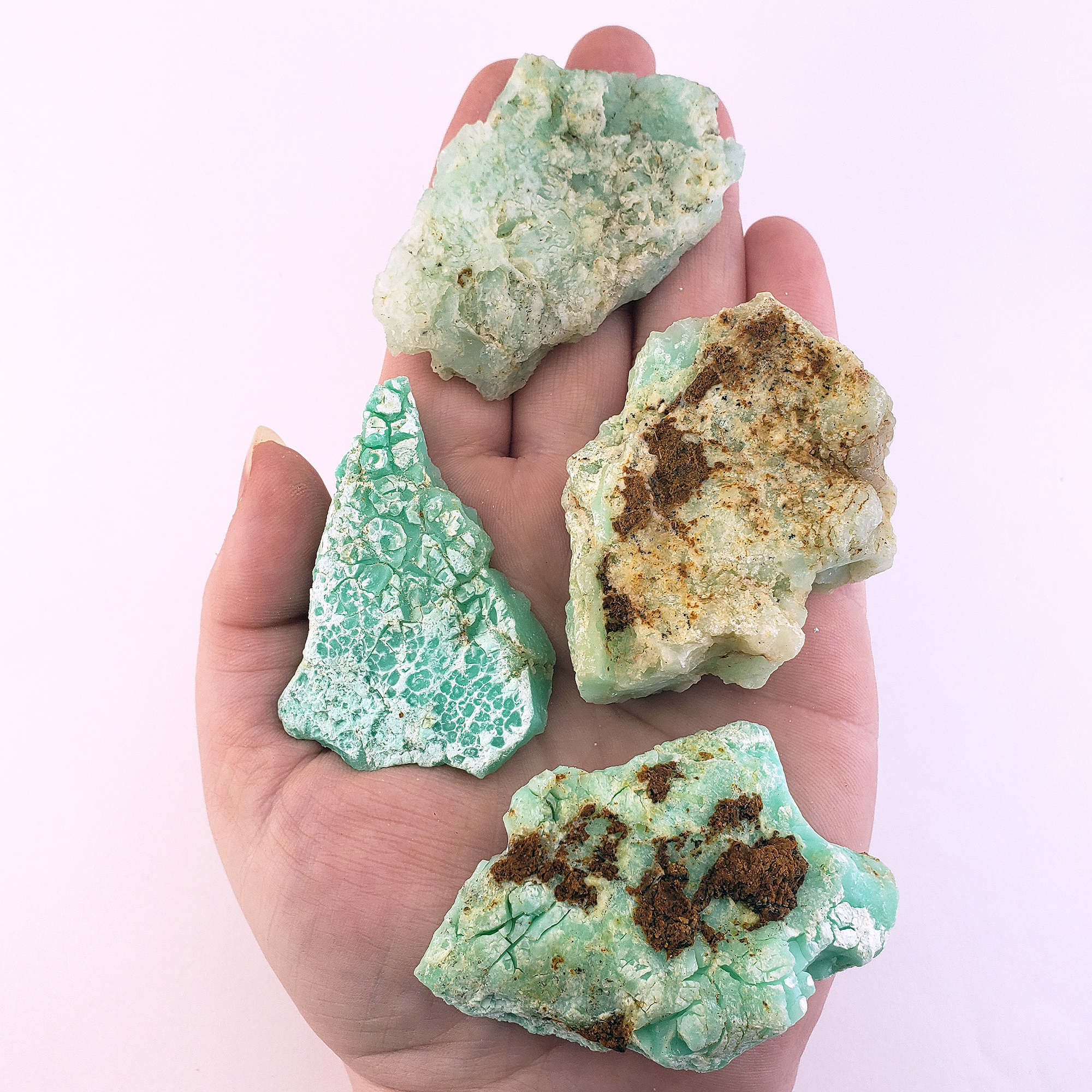 Chrysoprase Natural Raw Crystal Rough Gemstone - High Quality Medium - In Hand 2