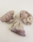 Spirit Cactus Quartz Lavender Amethyst Crystal Natural Druzy Cluster | MEDIUM - White Background