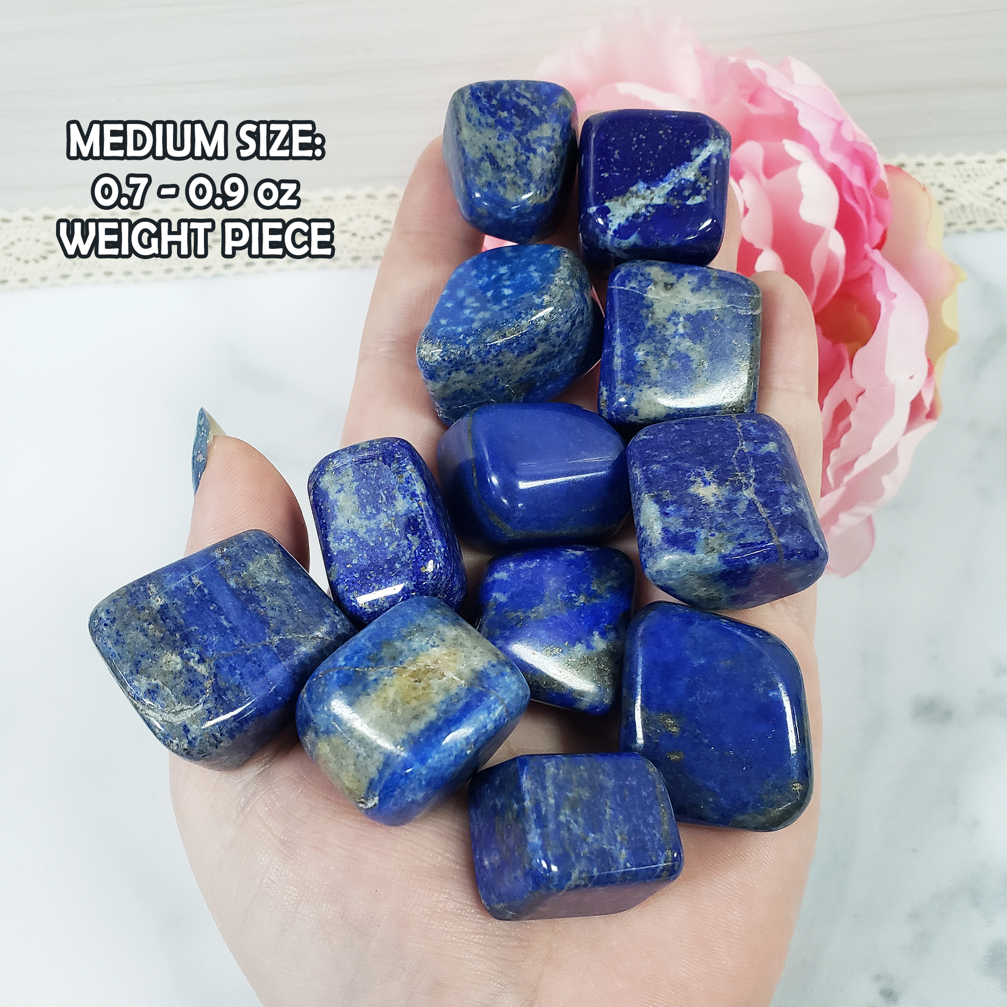 Lapis Lazuli Crystal Natural Gemstone Tumbled Stone | One Stone | Multiple Sizes! - 5