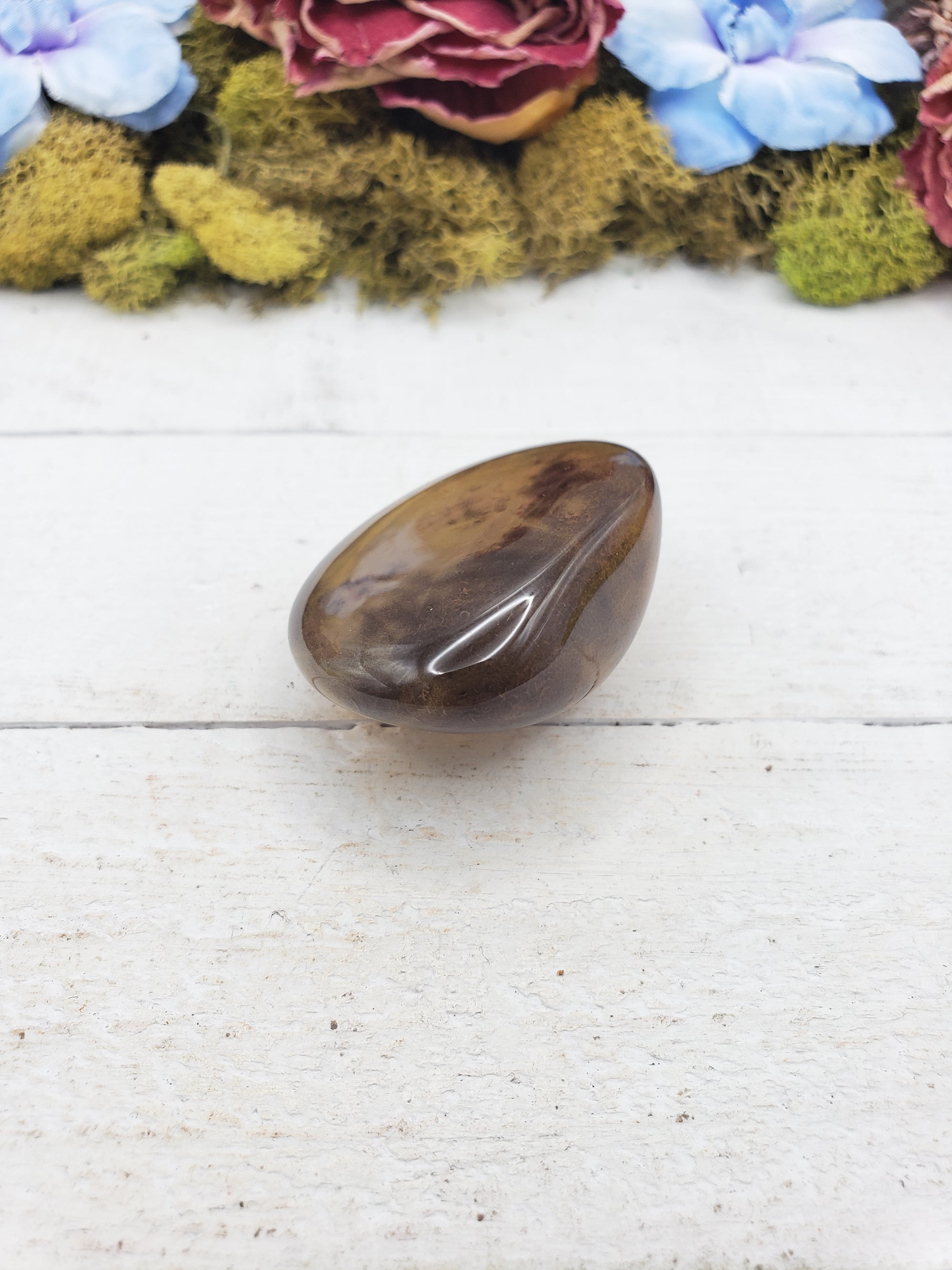 Unique Polished Agate Natural Crystal Palm Stone - MILES 6