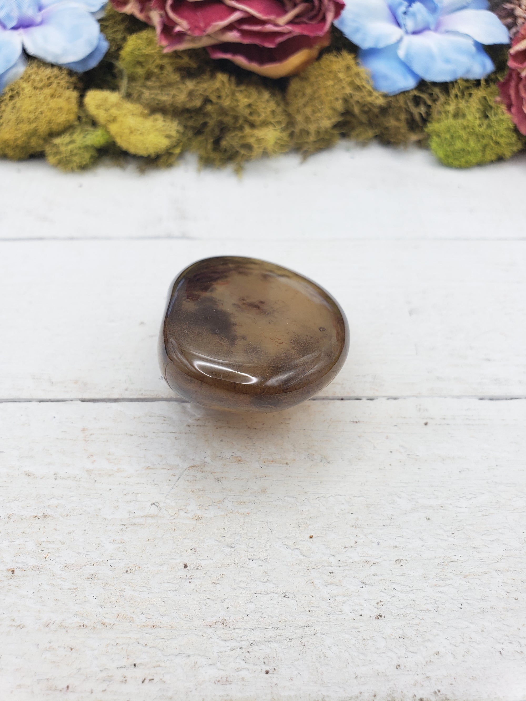 Unique Polished Agate Natural Crystal Palm Stone - MILES 7