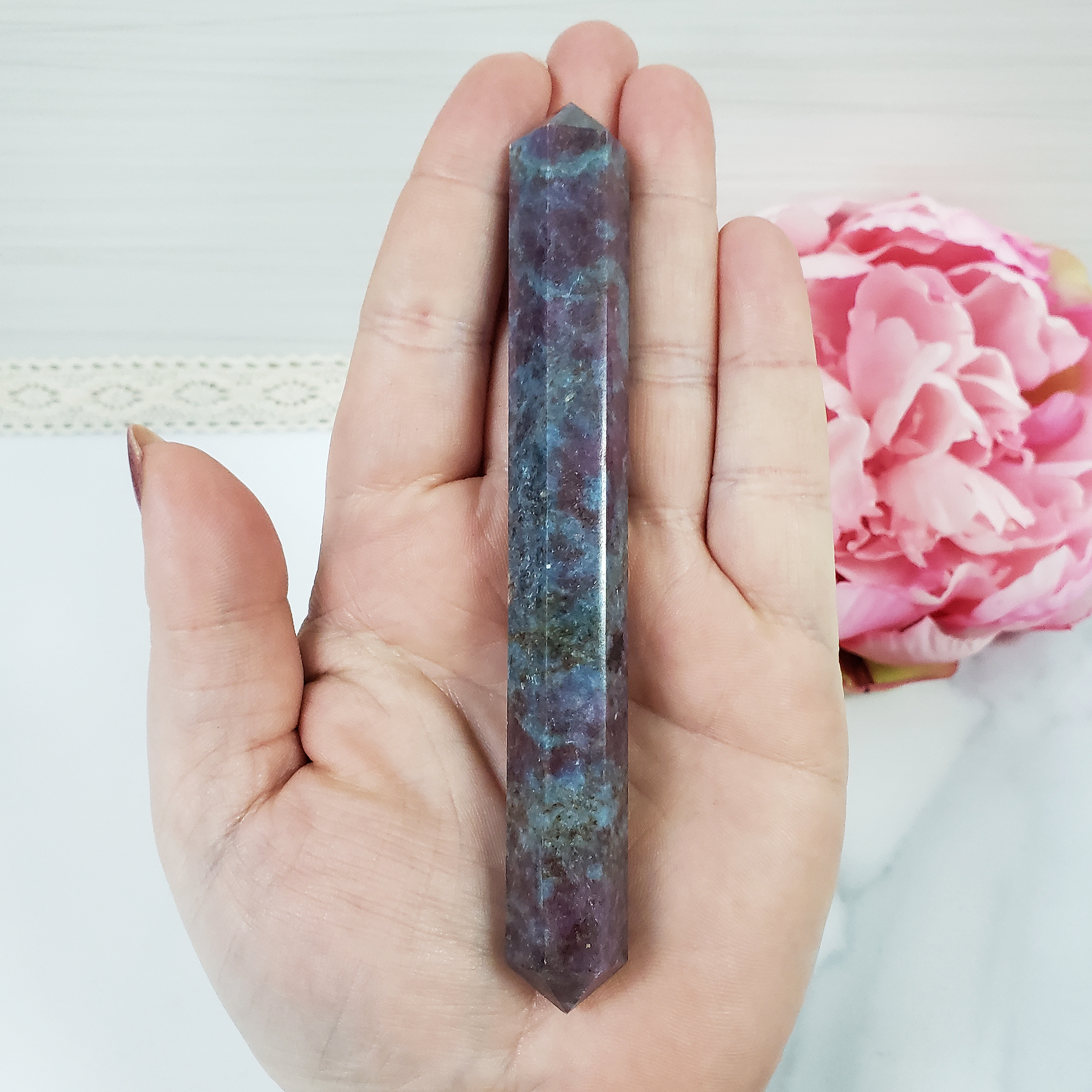 Unique Ruby Kyanite Crystal Wand Natural Gemstone Double Terminated Point | Mimir - 5