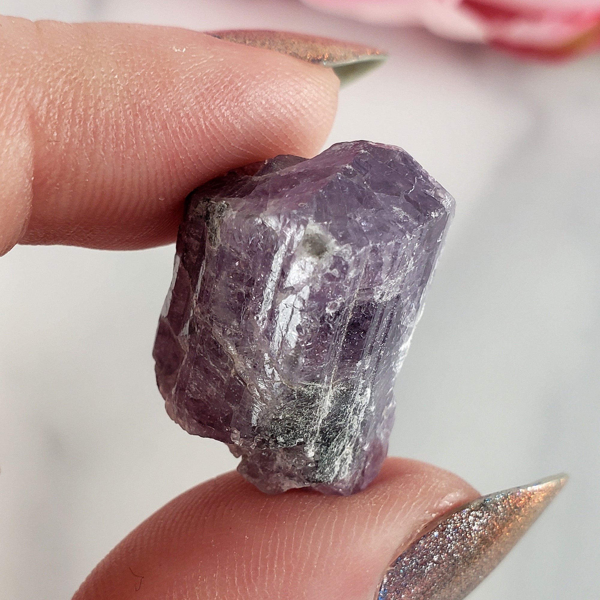Unique Purple Scapolite Crystal Natural Mineral Formation Rough Gemstone | Mindfulness - 1