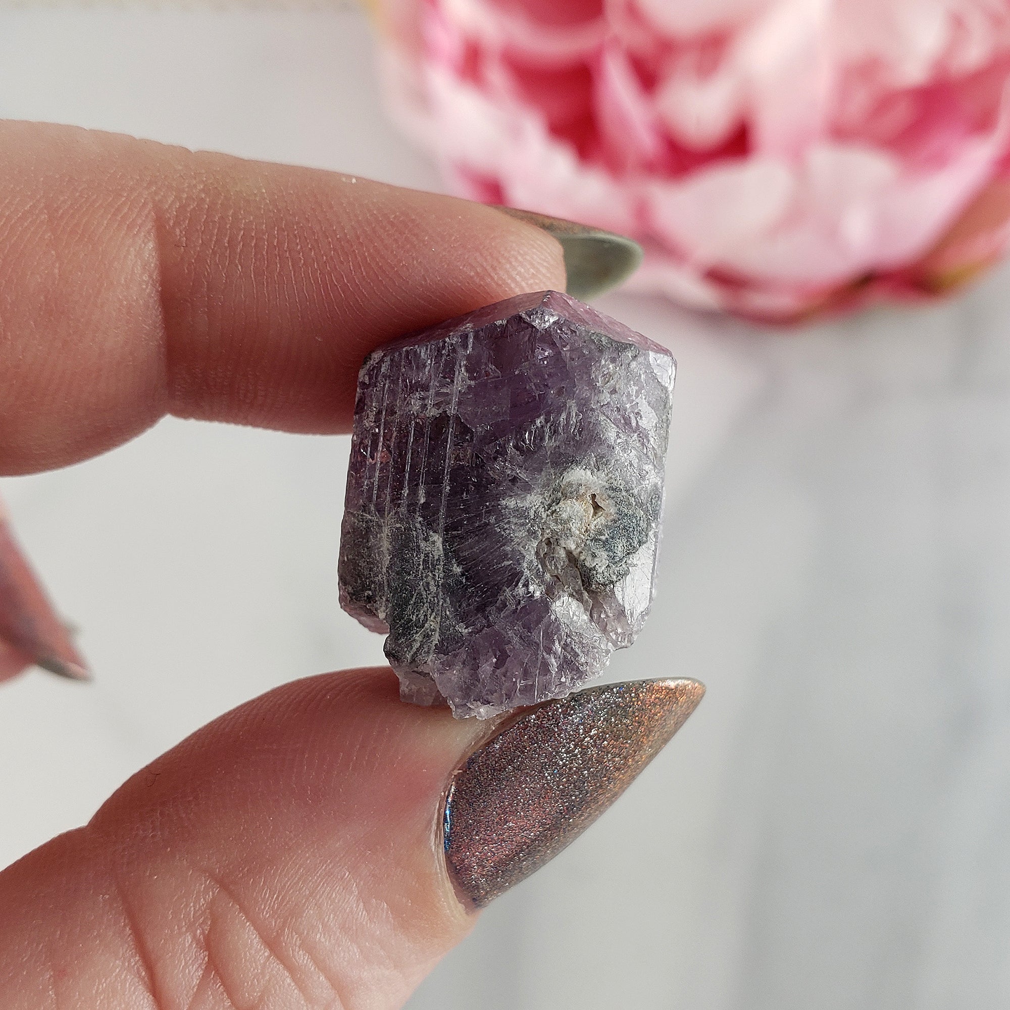 Unique Purple Scapolite Crystal Natural Mineral Formation Rough Gemstone | Mindfulness - 4