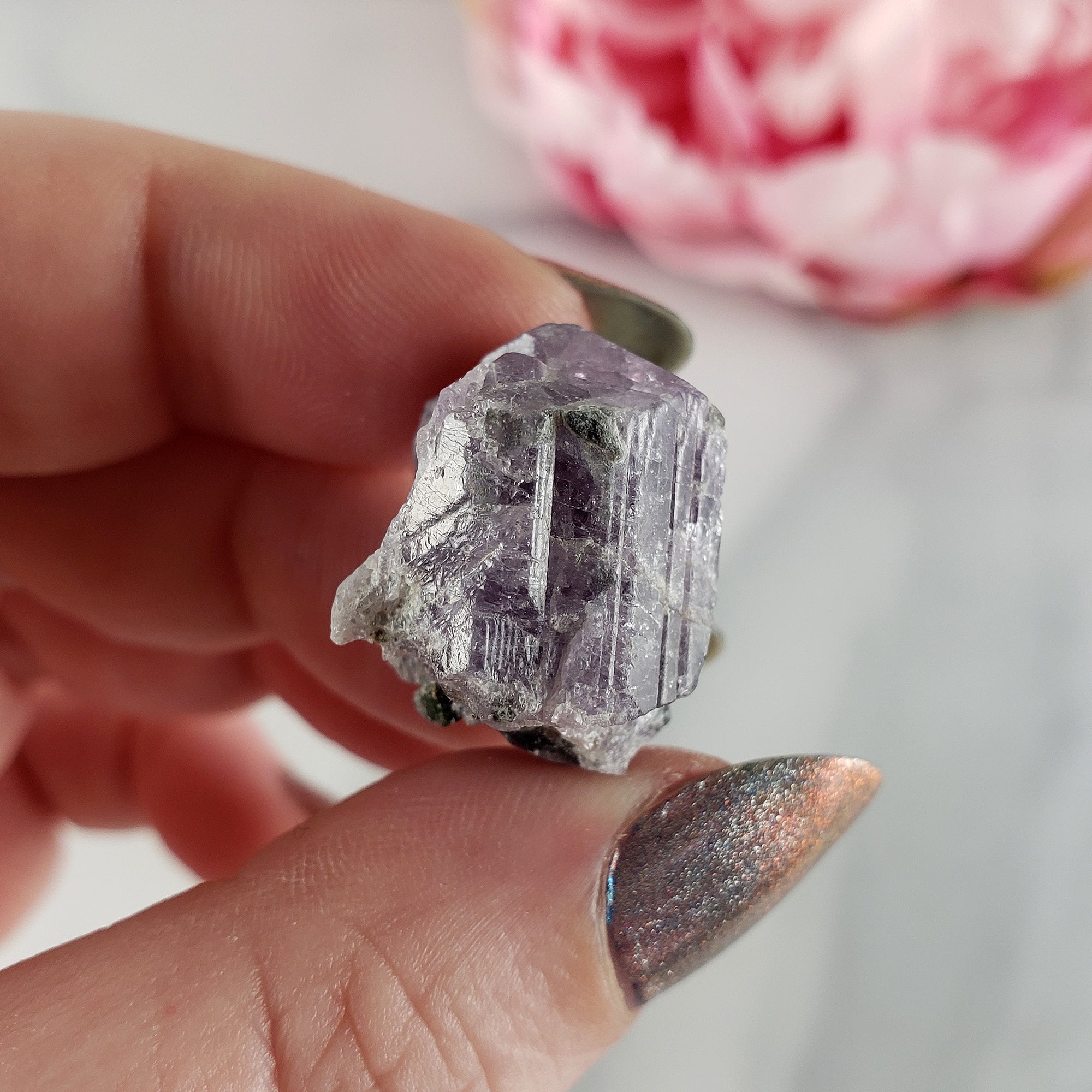 Unique Purple Scapolite Crystal Natural Mineral Formation Rough Gemstone | Mindfulness - 7