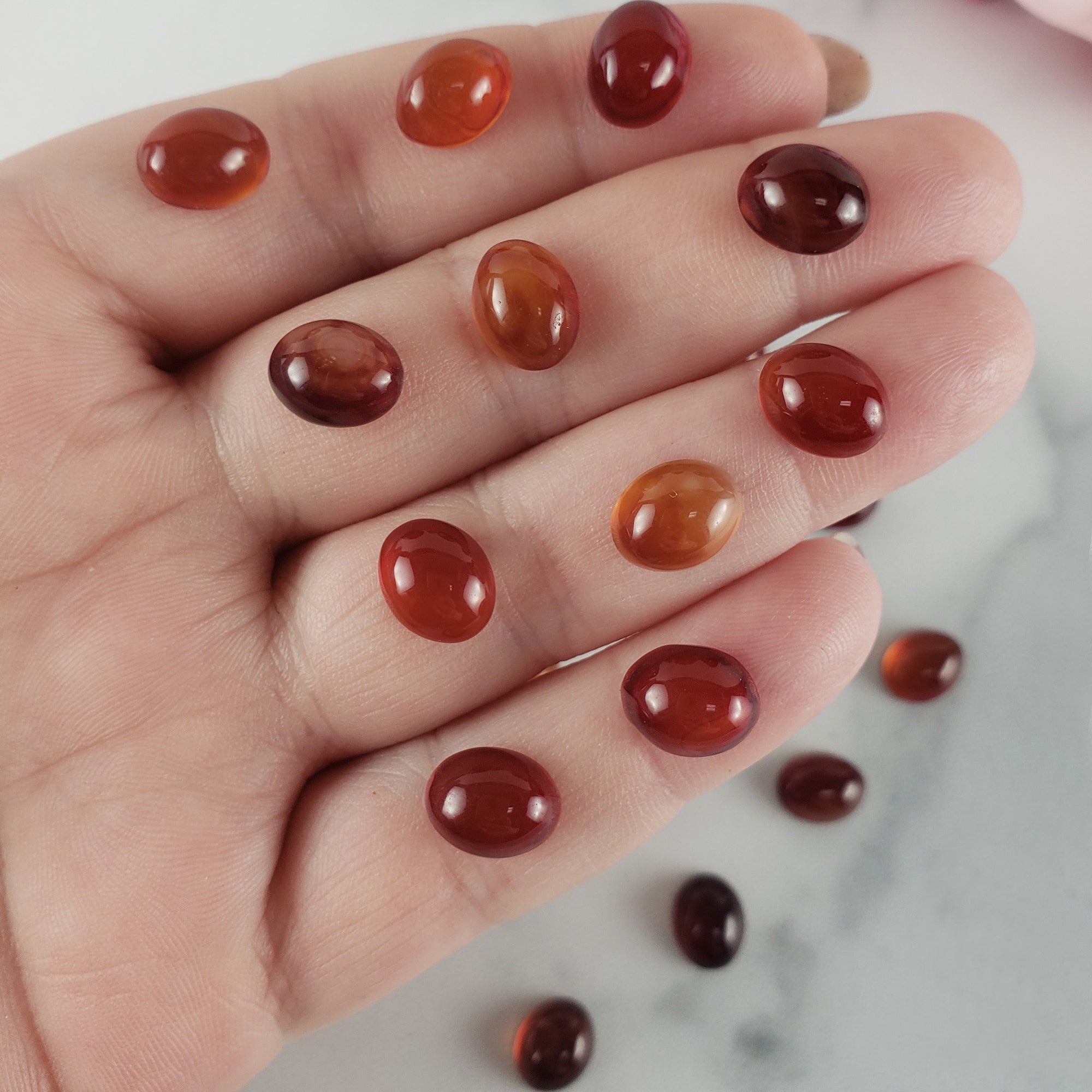 Carnelian Crystal Gemstone Natural Stone Cabochon | 10mm - 1