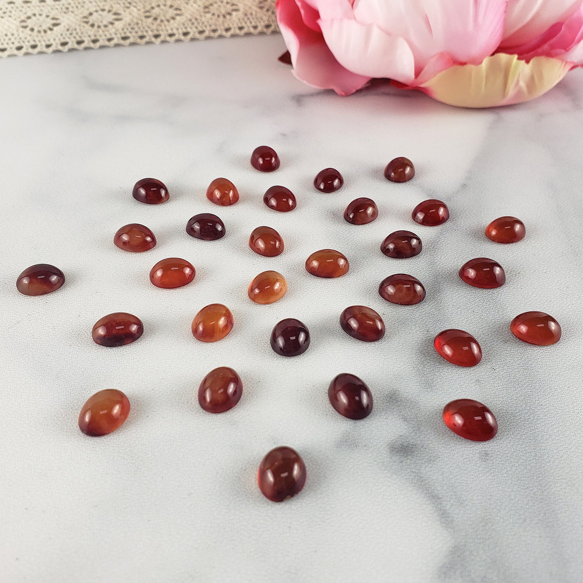 Carnelian Crystal Gemstone Natural Stone Cabochon | 10mm
