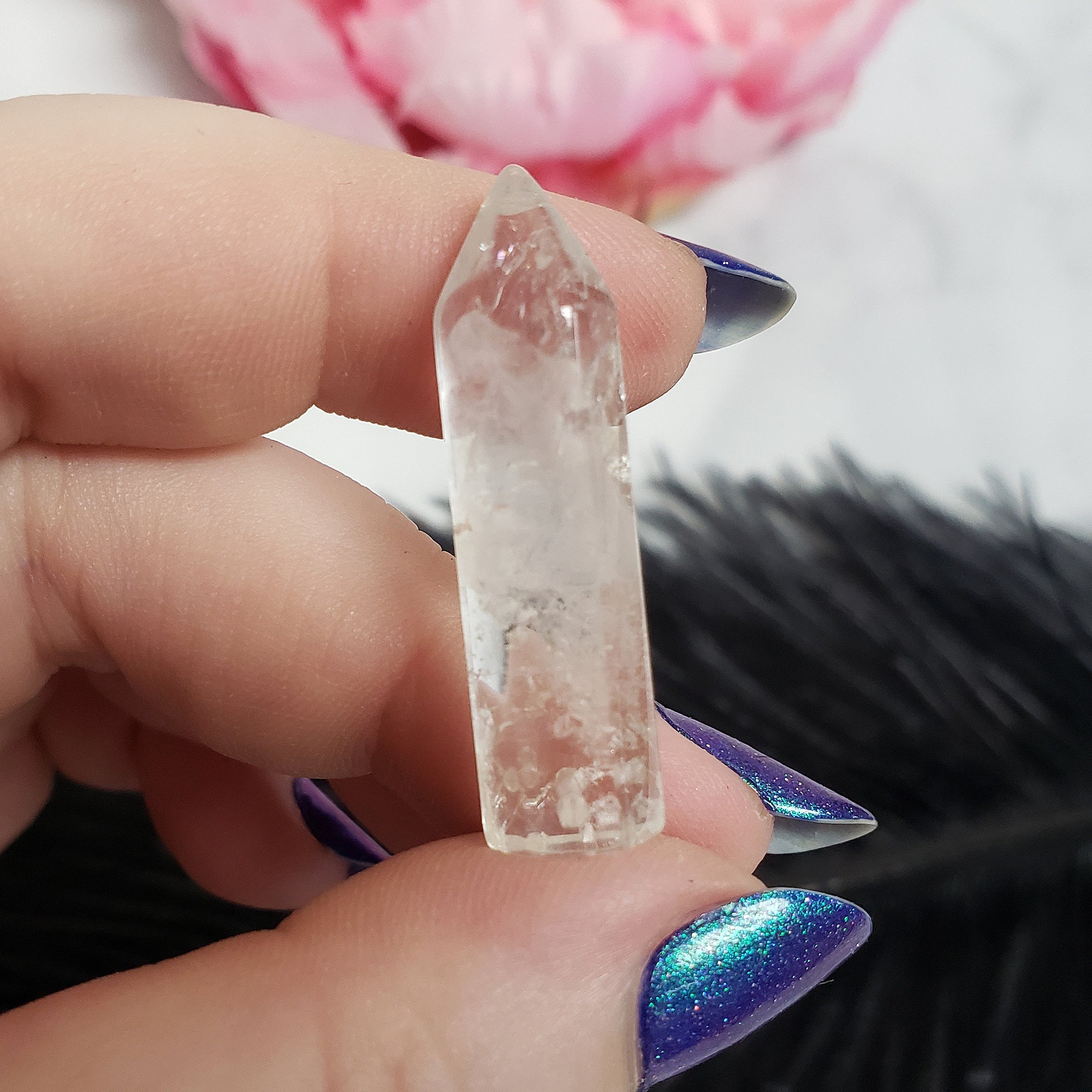 Quartz Crystal Point Bead Natural Gemstone Tower Drilled | SMALL - 4
