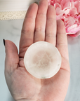 MINI White Selenite Crystal Bowl for Charging & Cleansing Crystals - In Hand