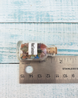 Rainbow Mixed Gemstone Crystal Chips Bottle - One Bottle - Measurements