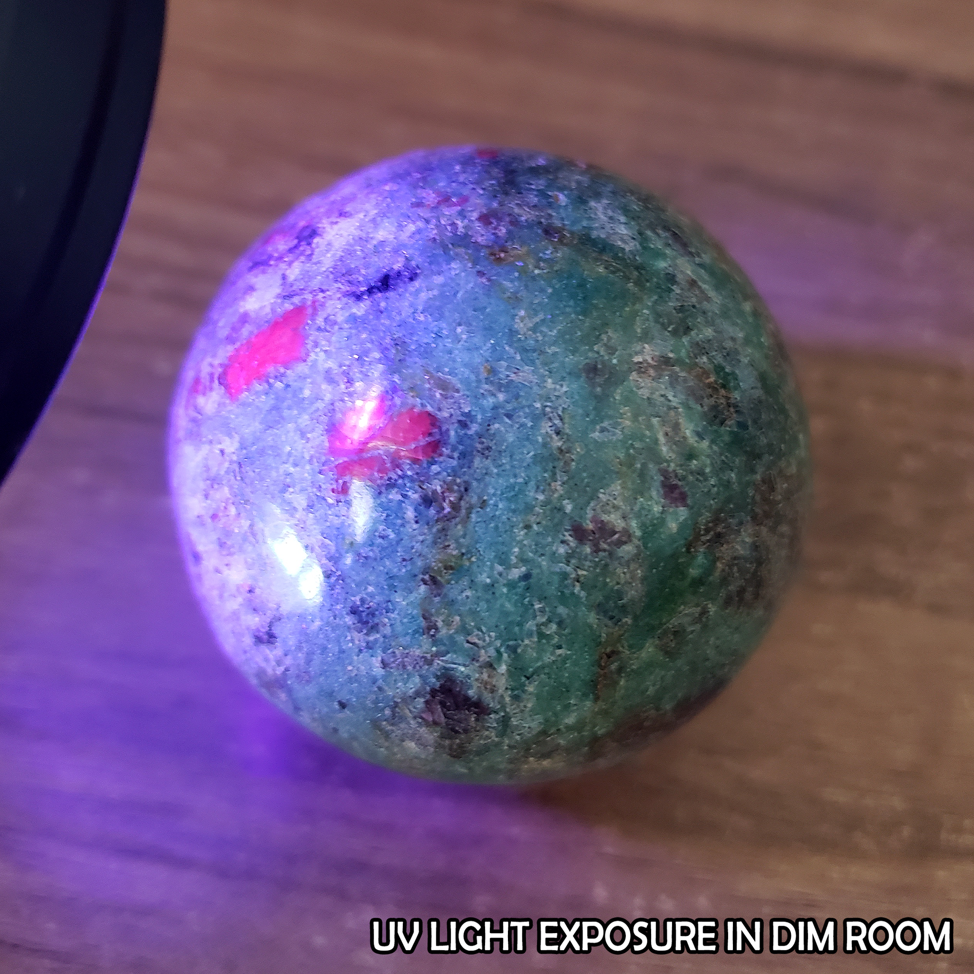 Unique Ruby Fuchsite Crystal Sphere Natural Gemstone Orb | 50mm | Mnemosyne - 10