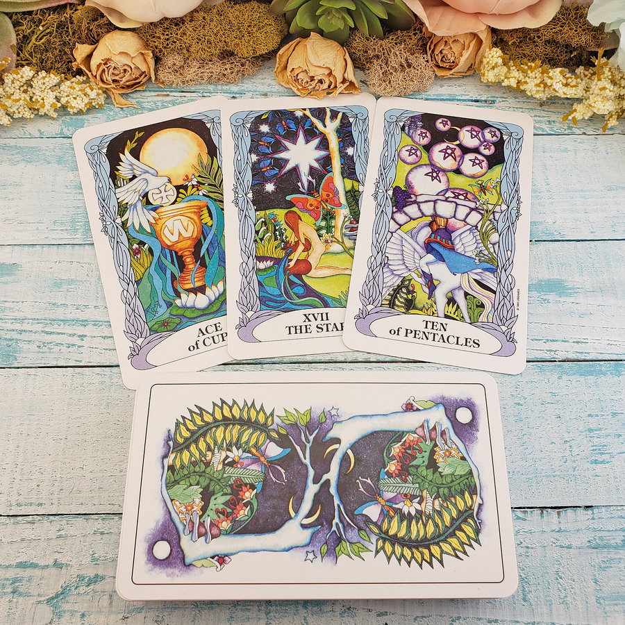 Moon Garden Tarot Deck - Set of Tarot Cards - Divination Tool  - Three Card Tarot Spread