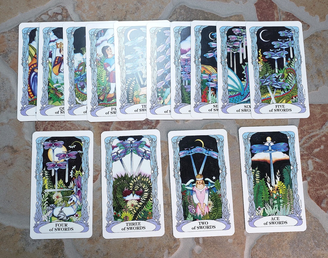 Moon Garden Tarot Deck - Set of Tarot Cards - Divination Tool - Minor Arcana Swords