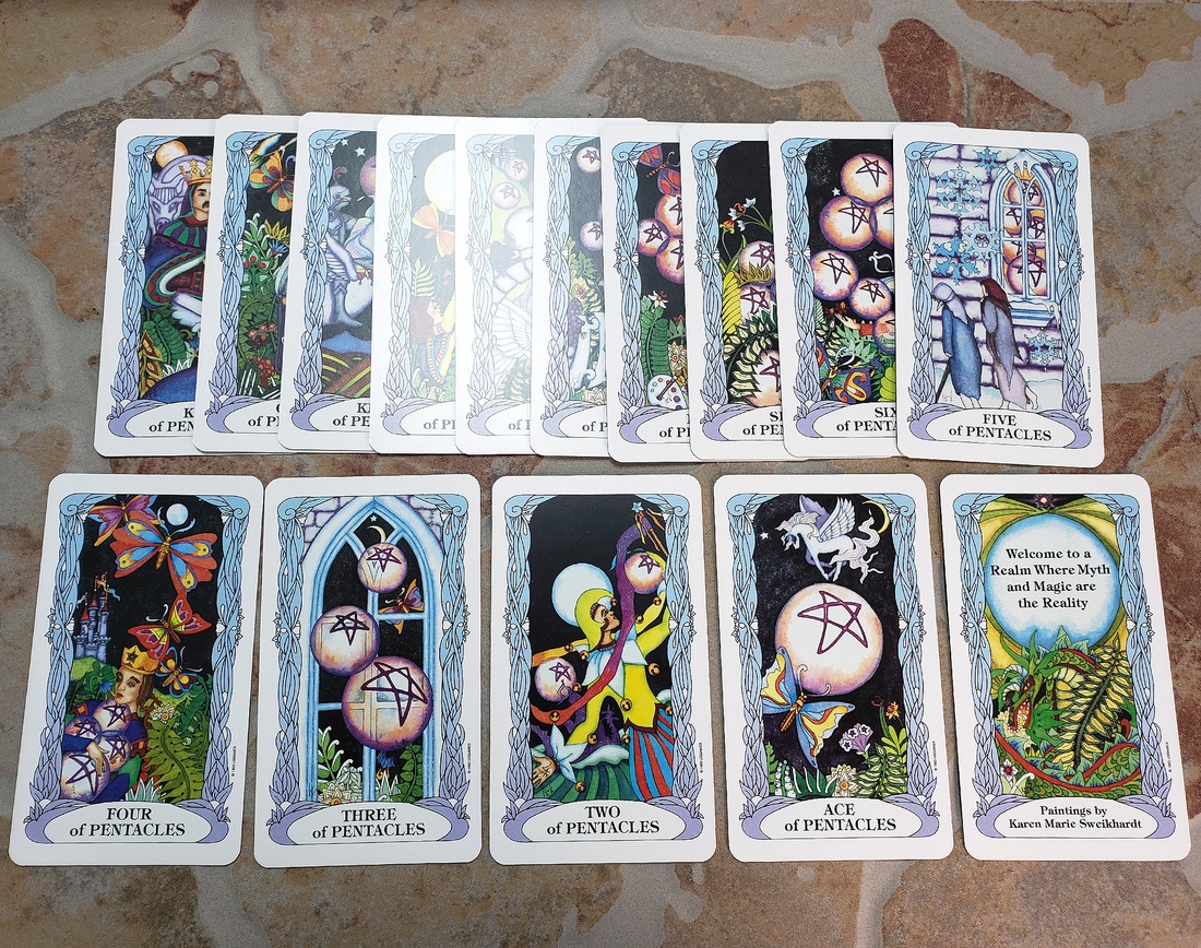 Moon Garden Tarot Deck - Set of Tarot Cards - Divination Tool - Minor Arcana Pentacles