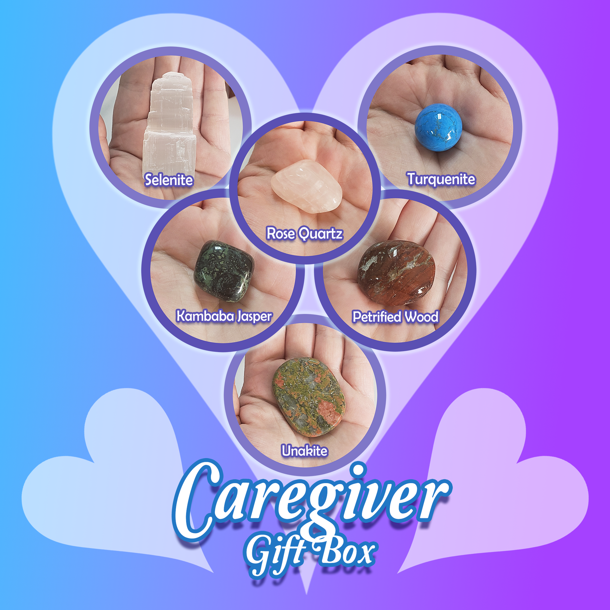 Caregiver Crystals Gift Box - Gift for Mothers Day &amp; Fathers Day