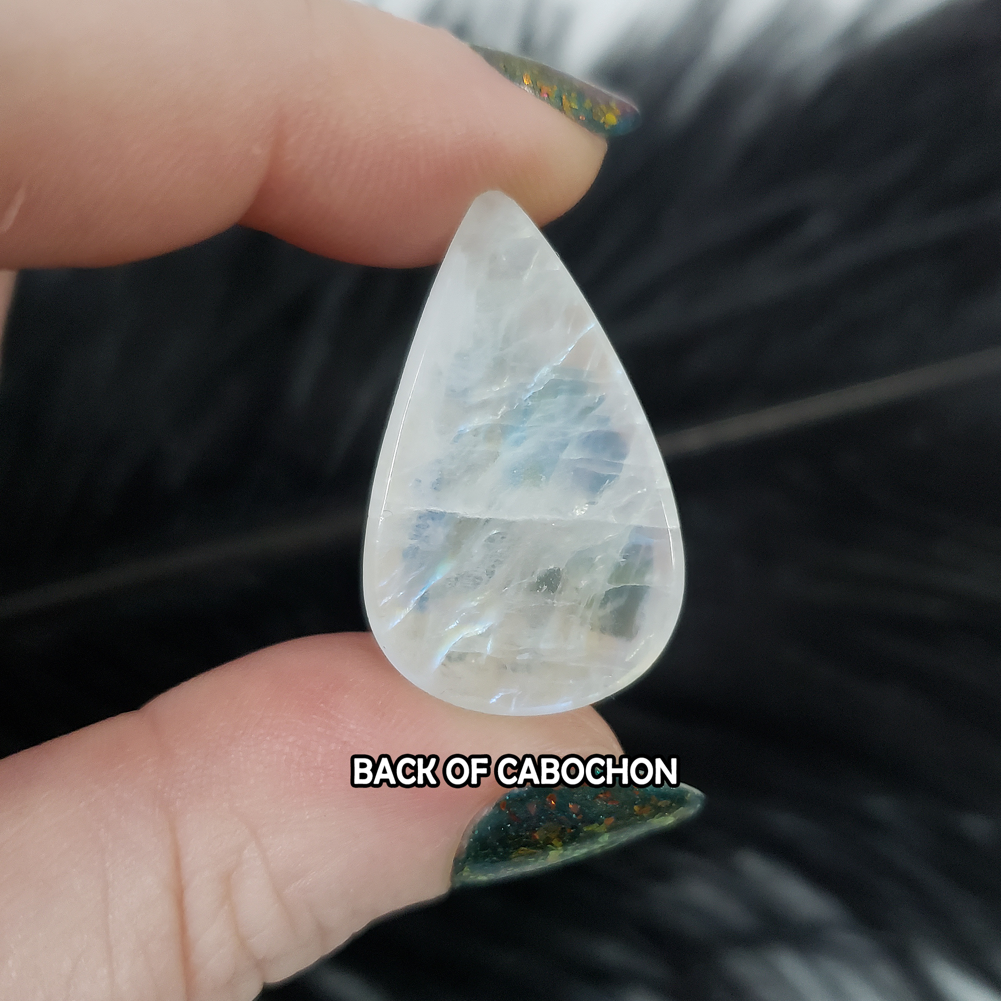 Unique 33 Carat Flashy Rainbow Moonstone Cabochon Natural High Quality Crystal | Myth - 3