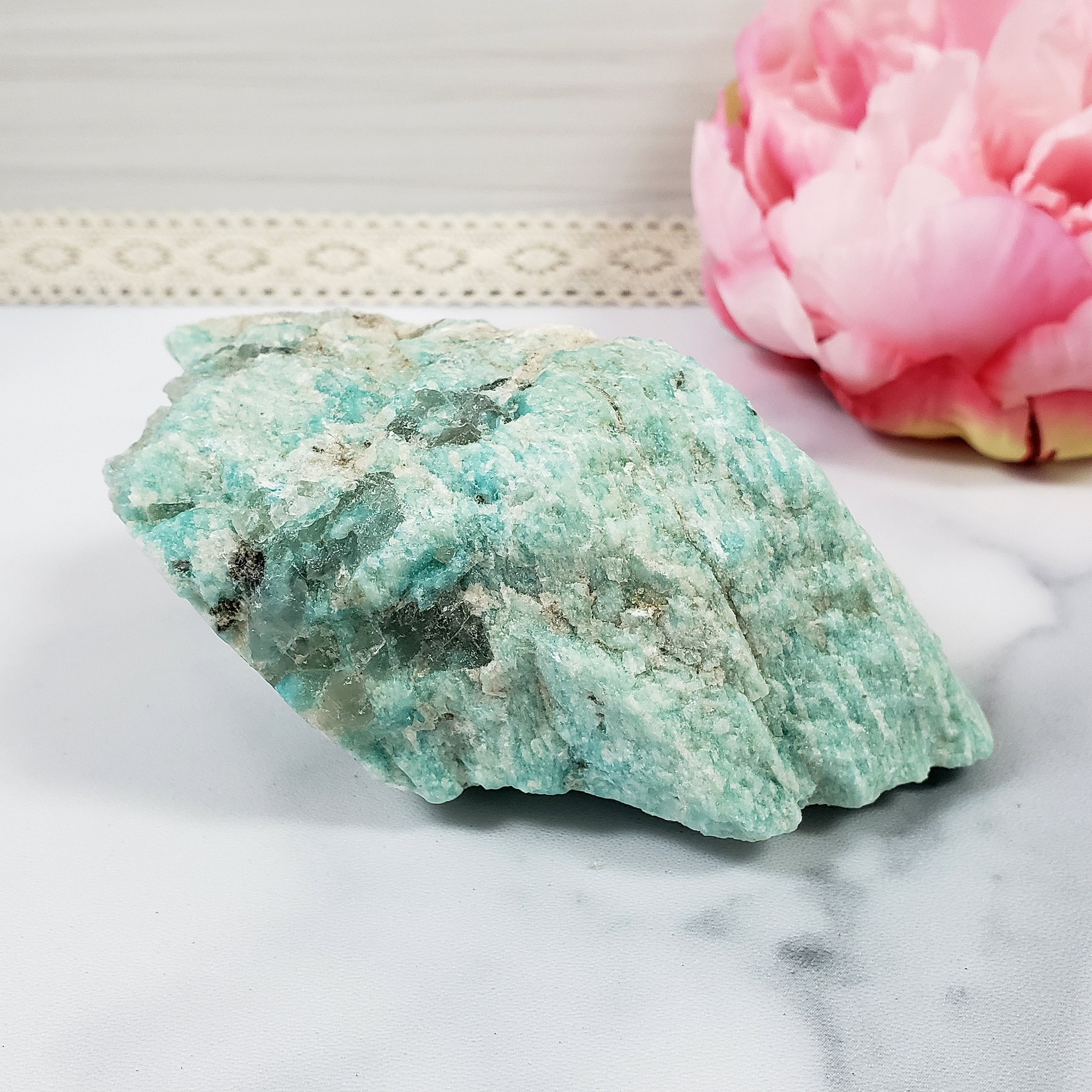 Unique Raw Amazonite Crystal Natural Rough Gemstone | Nascadh