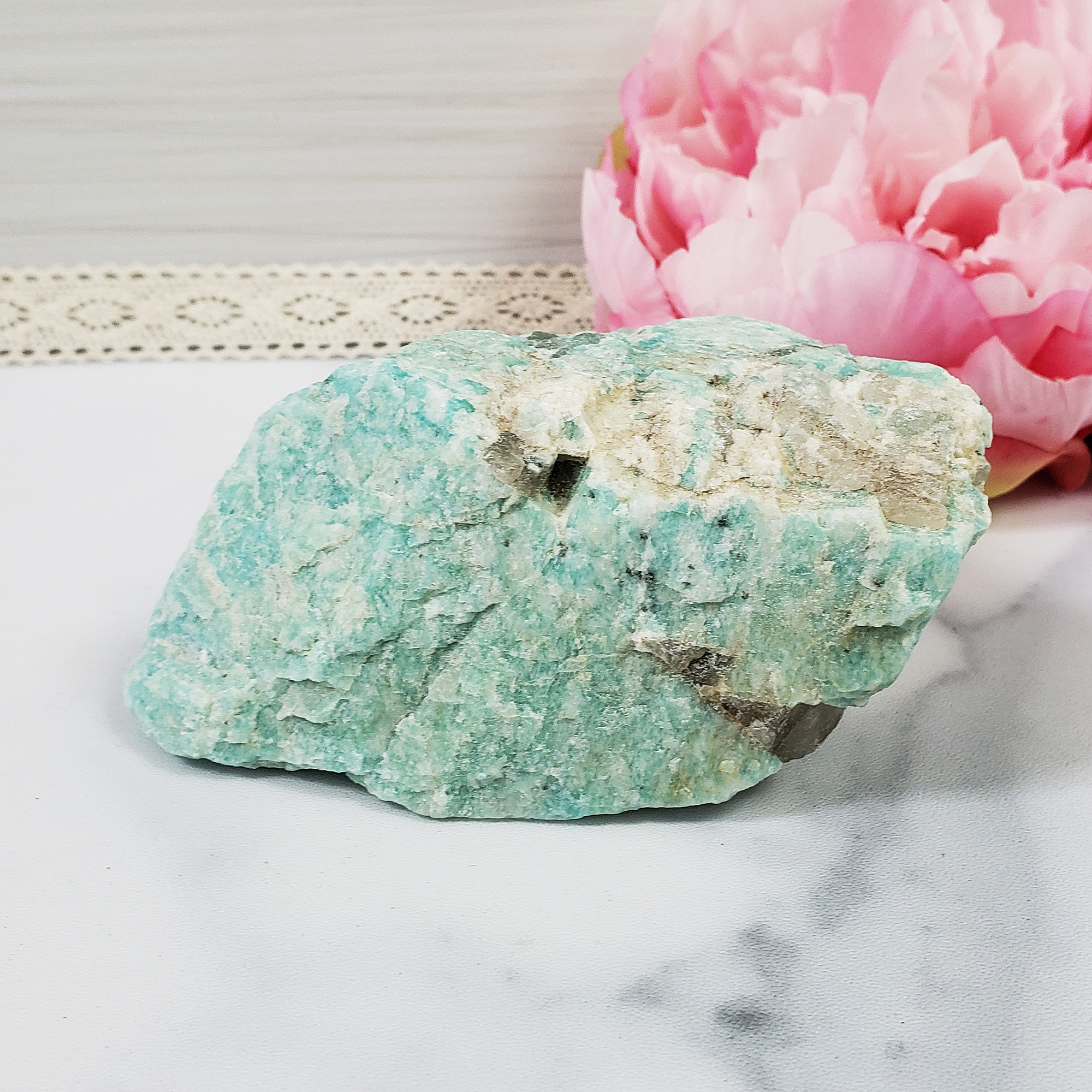 Unique Raw Amazonite Crystal Natural Rough Gemstone | Nascadh - 1