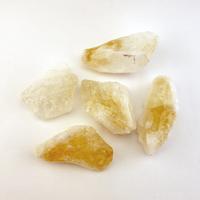 Raw Citrine Crystal | Natural Citrine Gemstone | Rough Gemstone Raw Crystal - White Background 4
