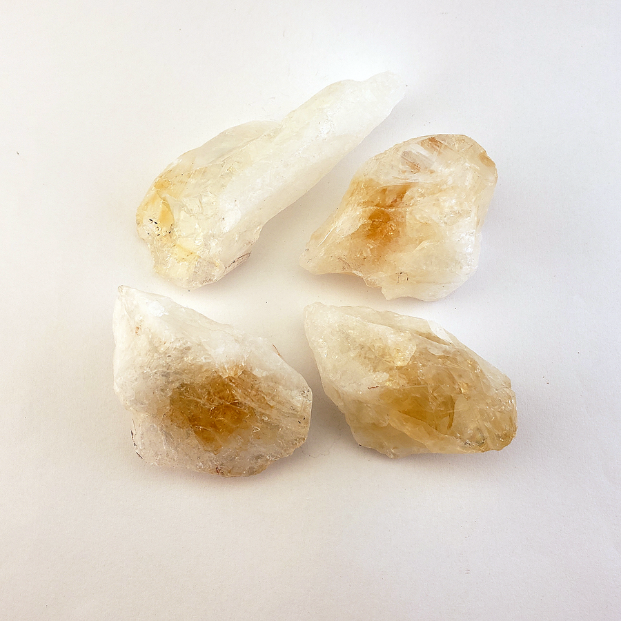Raw Citrine Crystal | Natural Citrine Gemstone | Rough Gemstone Raw Crystal - White Background 2