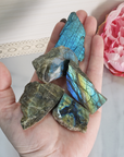 Flashy Labradorite Natural Crystal Rough Slice Slab - Multiple Sizes!