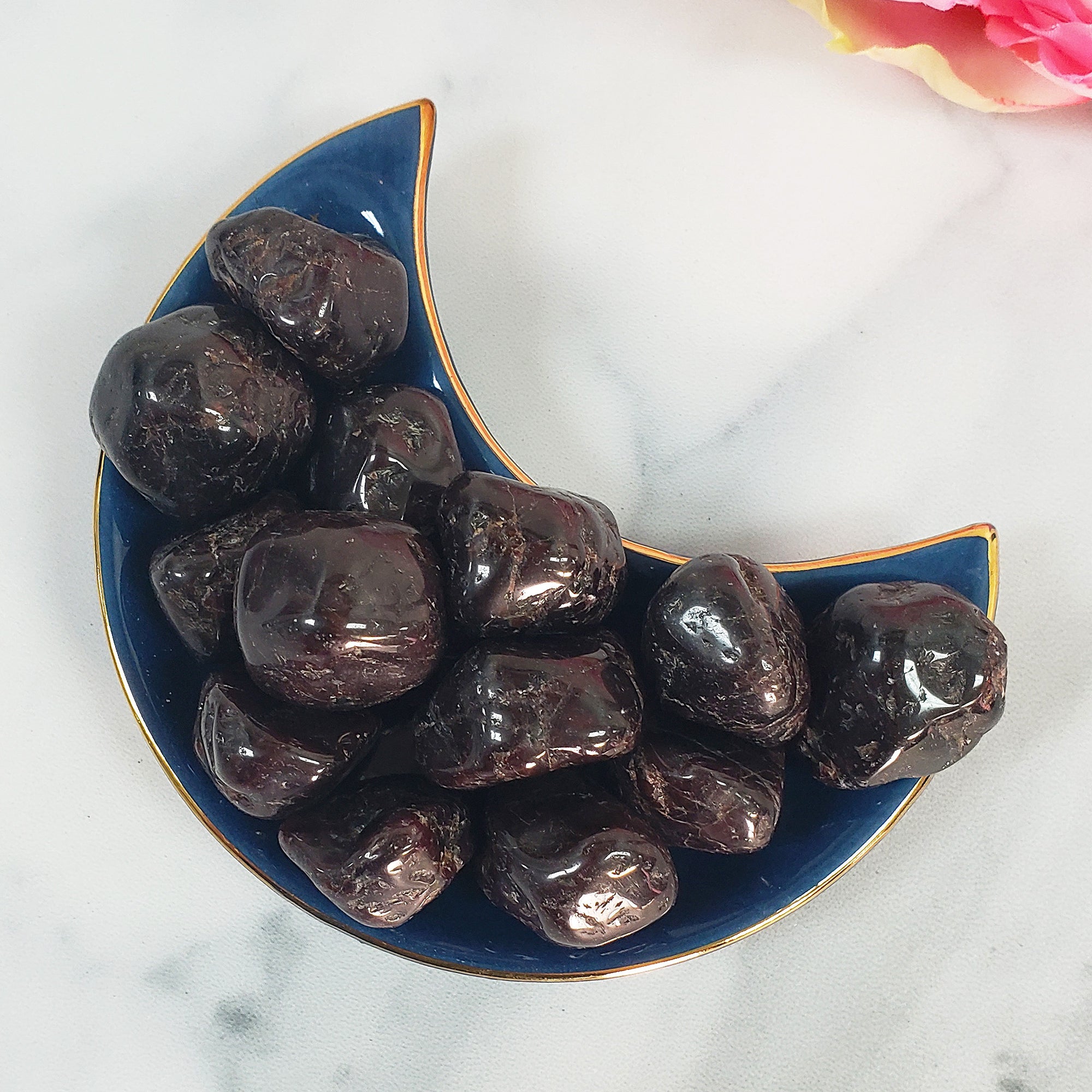 Almandine Garnet Crystal Natural Freeform Gemstone Tumbled Stone - 9