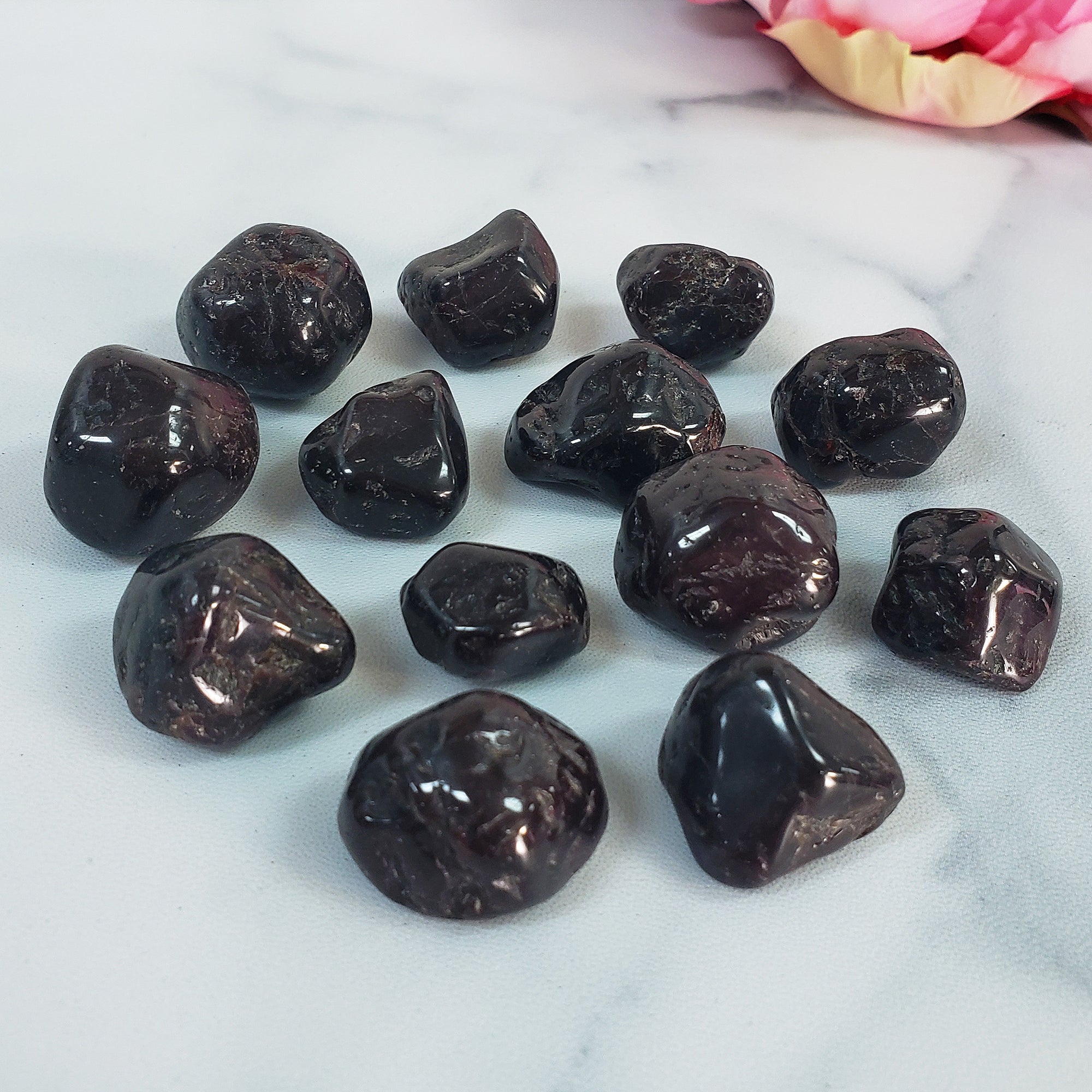 Almandine Garnet Crystal Natural Freeform Gemstone Tumbled Stone - 7