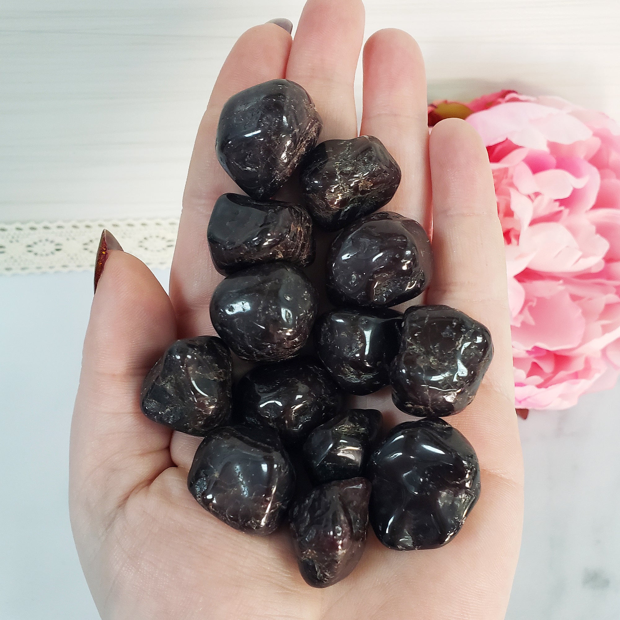 Almandine Garnet Crystal Natural Freeform Gemstone Tumbled Stone - 8