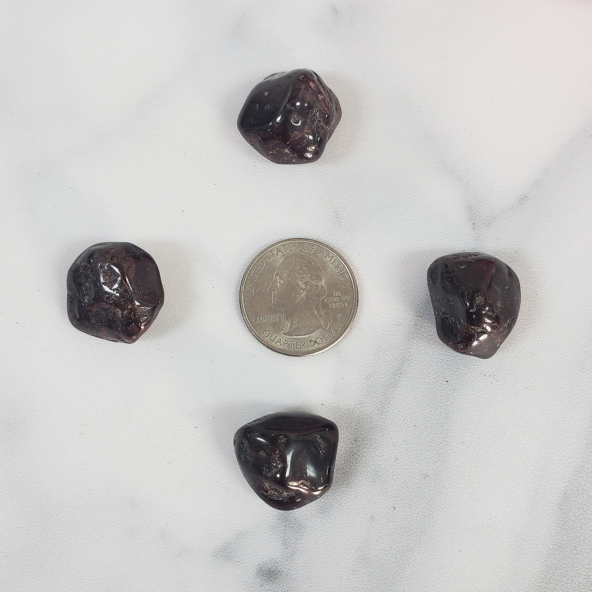 Almandine Garnet Crystal Natural Freeform Gemstone Tumbled Stone - 6