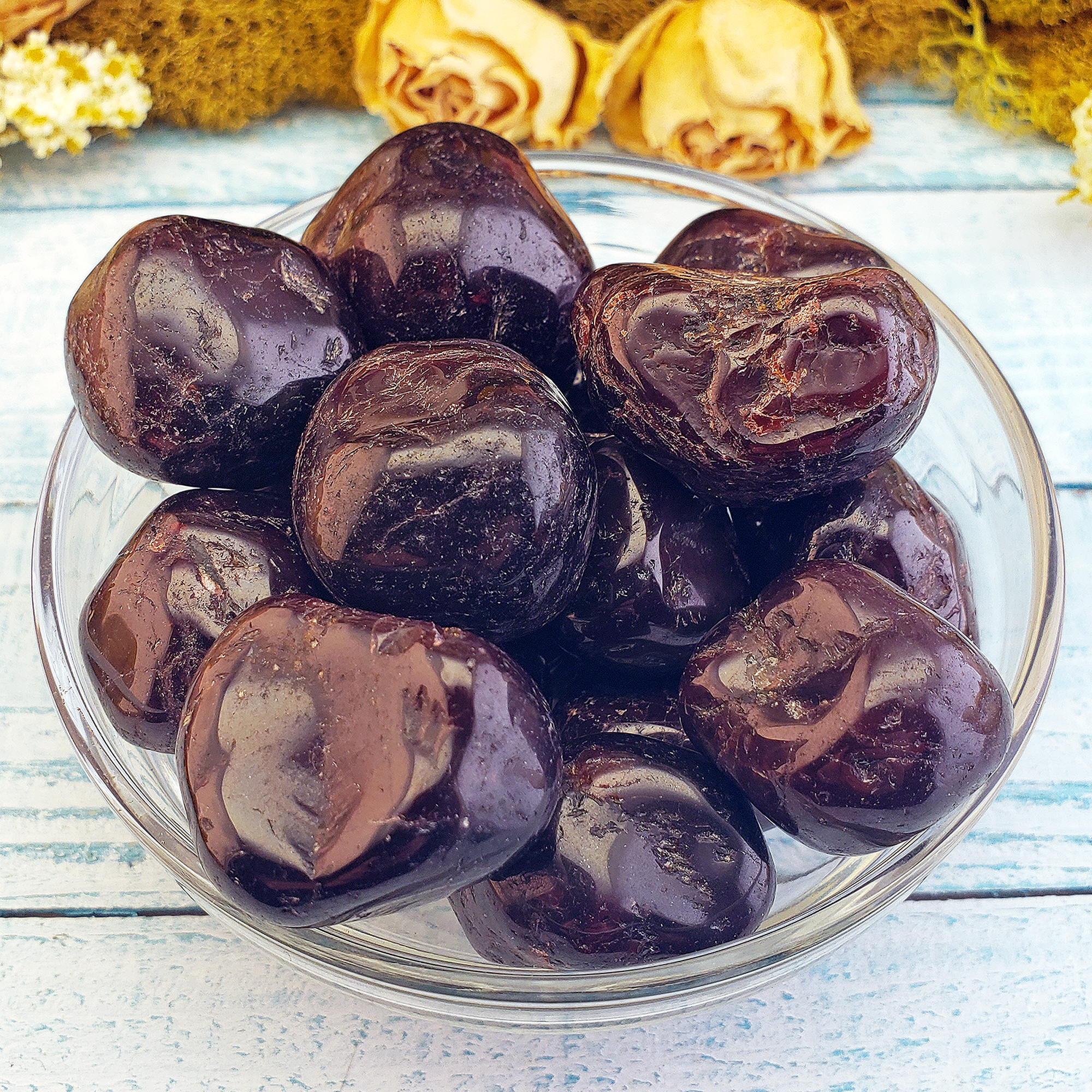 Almandine Garnet Crystal Natural Freeform Gemstone Tumbled Stone - 11