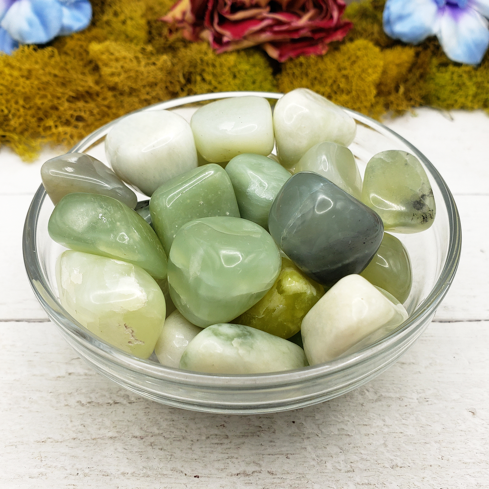 New Jade Serpentine Gemstone Natural Crystal Tumbled Stone | One Stone - 6