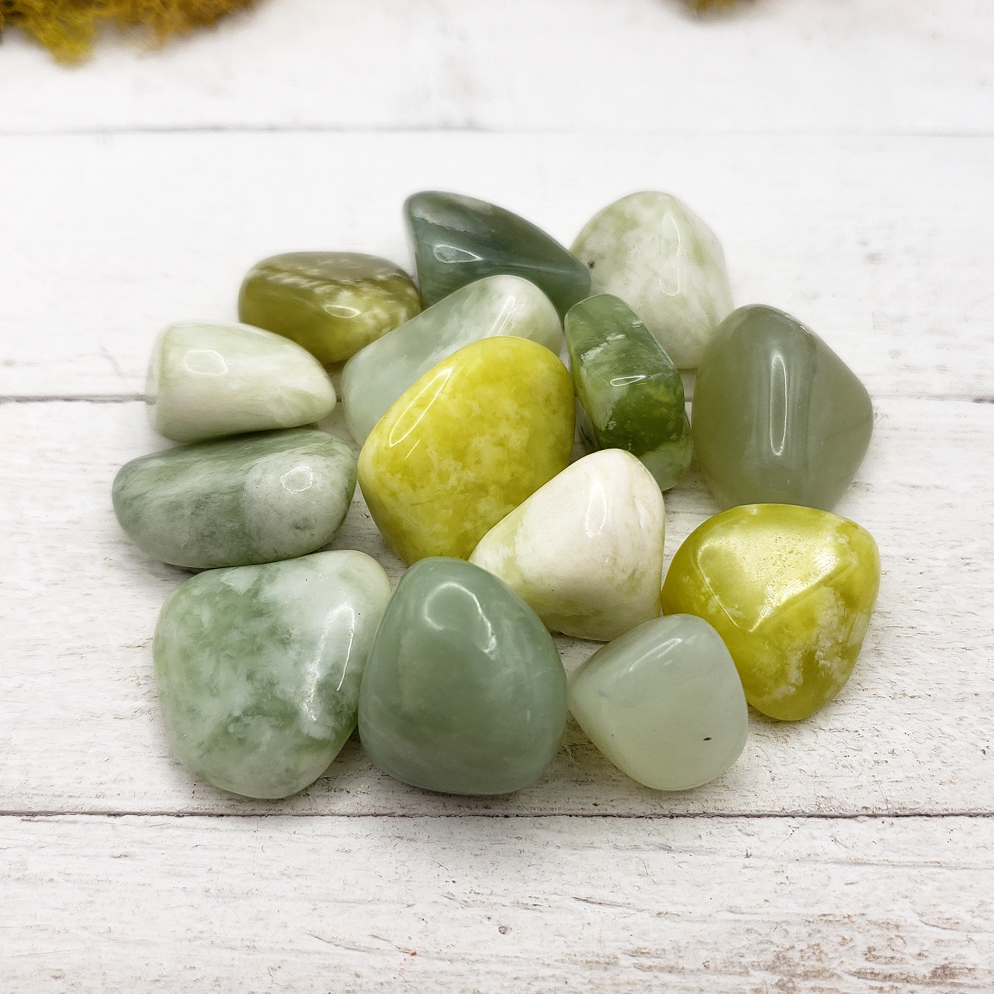 New Jade Serpentine Gemstone Natural Crystal Tumbled Stone | One Stone - 7