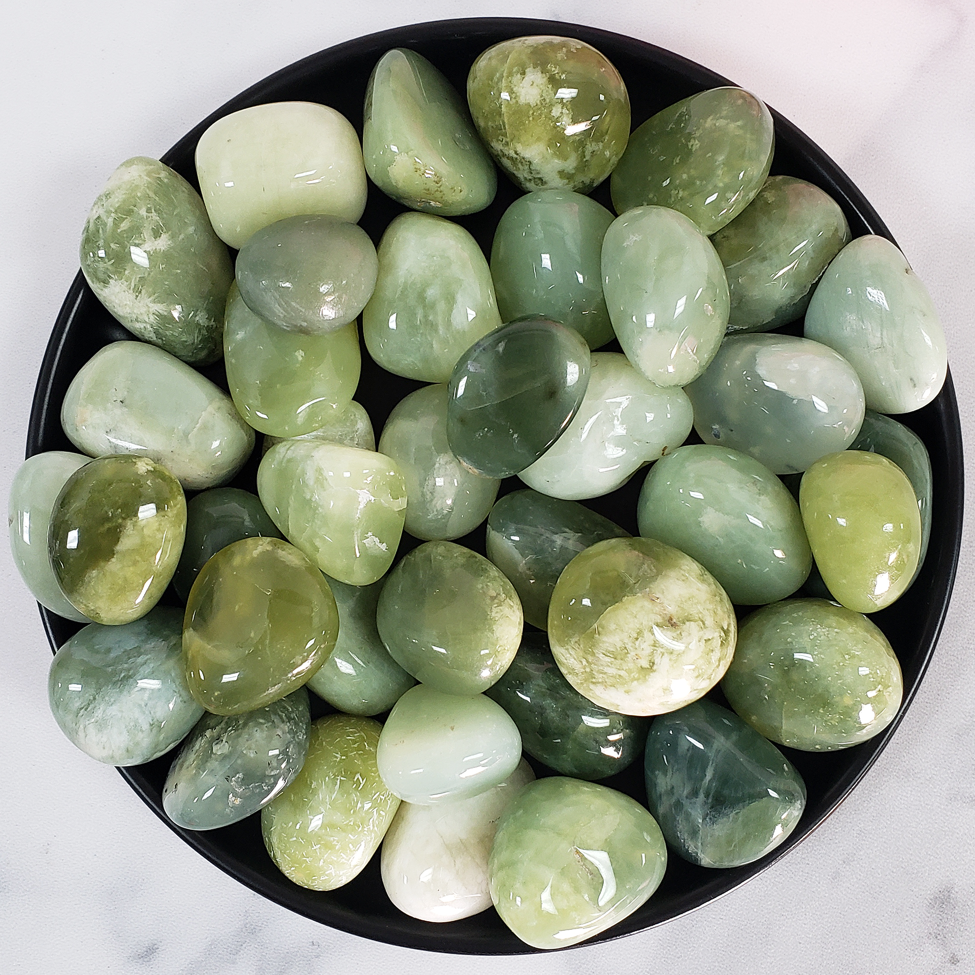 New Jade Serpentine Gemstone Natural Crystal Tumbled Stone One