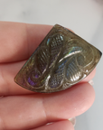 Unique 42 Carat Labradorite Cabochon Natural Gemstone Carving - Nuance - Close Up 4