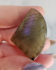 Unique 42 Carat Labradorite Cabochon Natural Gemstone Carving - Nuance - Back of Cabochon