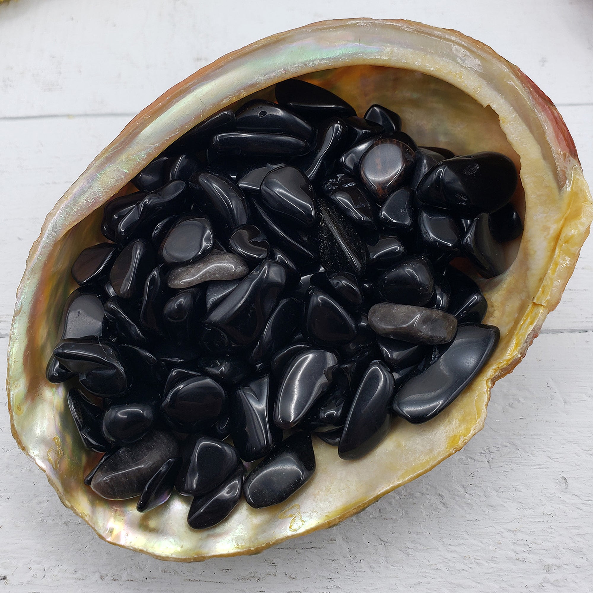 Obsidian Rock Natural Crystal Chips By the Ounce - 4