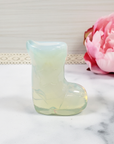 Unique Opalite Crystal Manmade Gemstone Santa Boot Christmas Stocking Carving