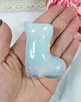Unique Opalite Crystal Manmade Gemstone Santa Boot Christmas Stocking Carving - 1