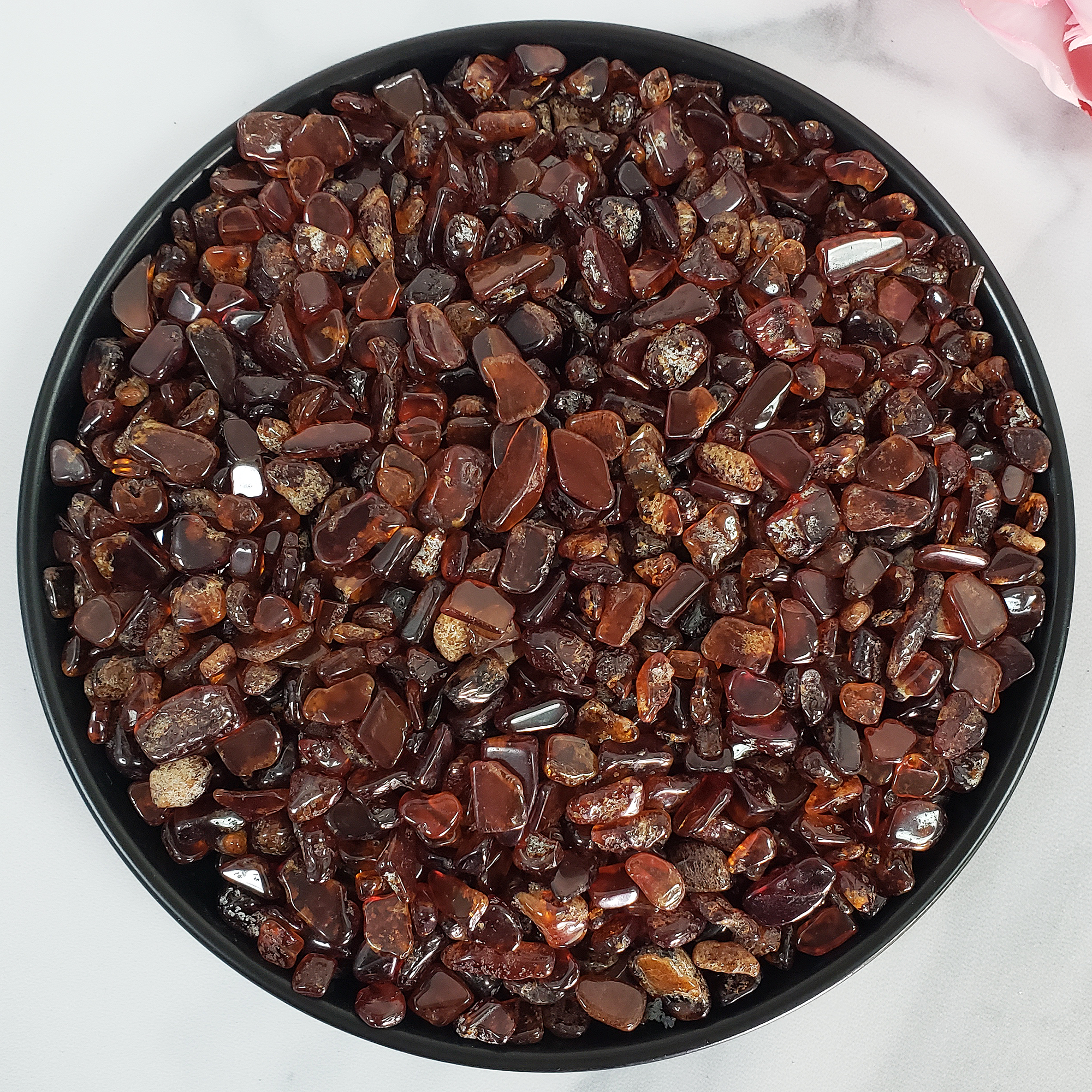 Orange Hessonite Garnet Crystal Natural Gemstone Chips By the Ounce